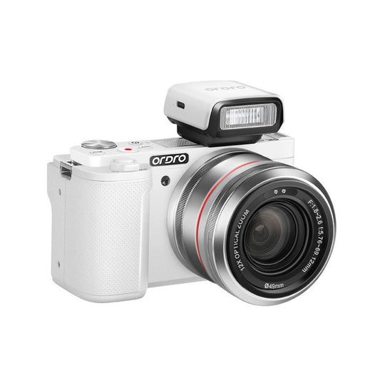 JMT-581386 Compact Mini Top Flashlight with Adjustable Brightness and Universal Hot Shoe Interface