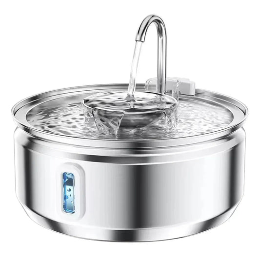 JMT-594890 Stainless Steel Automatic Pet Water Fountain 3.2L Quiet and Hygienic Dispenser for Cats