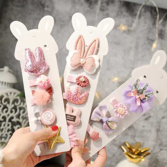 JMT-596042 Kids' Cloth Crown Hairpin Headpiece