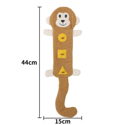 JMT-596490 Durable Chew Toy for Dogs - Bite-resistant Plush Animal Design for Teething and Dental Health