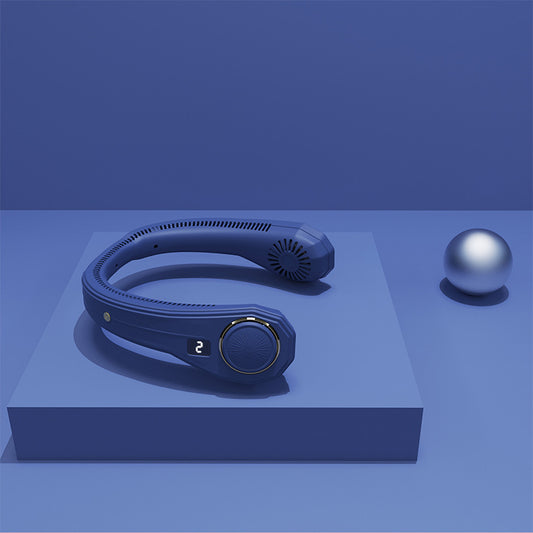 JMT-597898 Rechargeable Bladeless Neck Fan with Digital Display - Portable USB Air Cooling Device