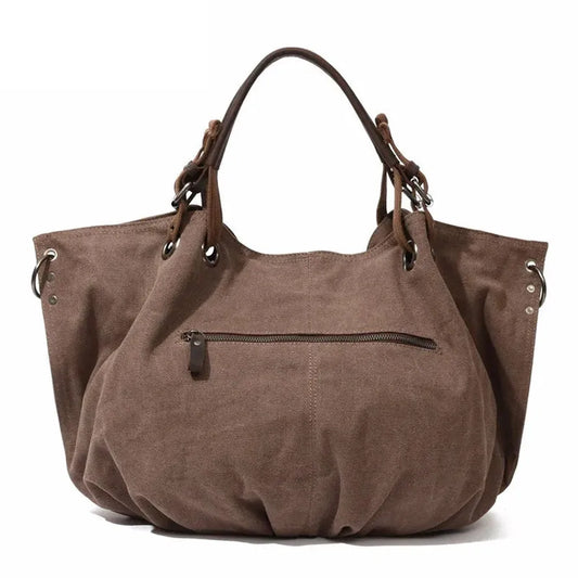 JMT-609866 Eco-Friendly Cotton Canvas Tote Handbag for Women - Size 32cm x 12cm x 38cm