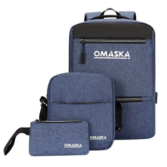 JMT-615946 Custom 3-in-1 USB Backpack Set with Large Capacity for Students and Casual Use