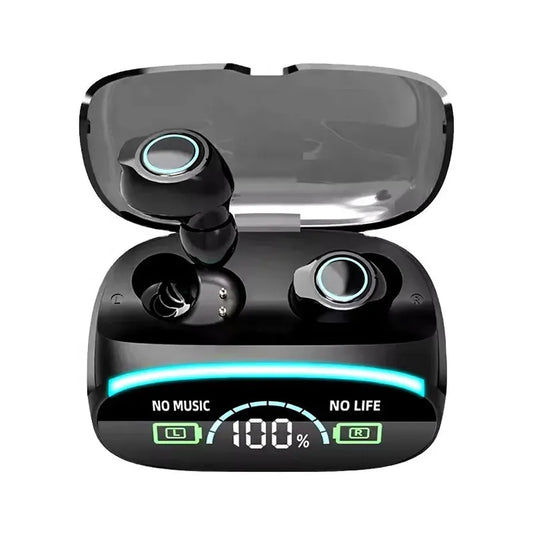 JMT-617418 Wireless Gaming Earbuds with Active Noise Cancellation and Digital Display Battery Power Bank