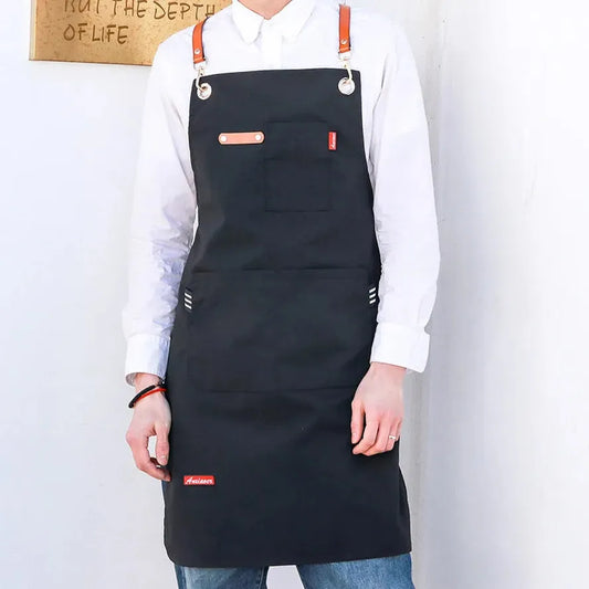 JMT-635082 Canvas Work Apron for Restaurant, Bakery, and Florist – Custom Logo Options Available