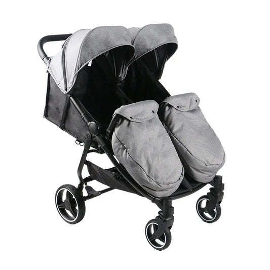 JMT-641802 Twin Double Stroller with Hard Carrycot for Infant and Toddler