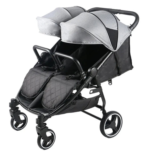 JMT-641802 Twin Double Stroller with Hard Carrycot for Infant and Toddler
