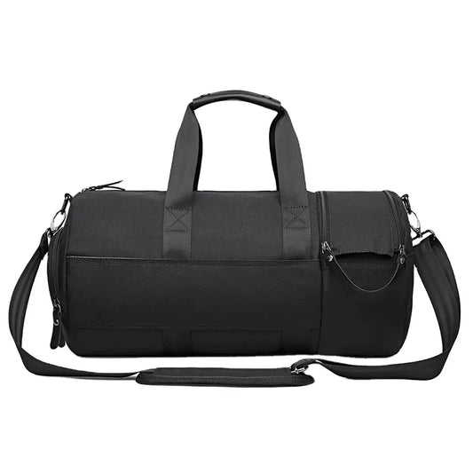 JMT-646794 Retro Waterproof Fitness Travel Bag - Heavy Duty Waxed Canvas and Leather Accents, Multiple Colours Available