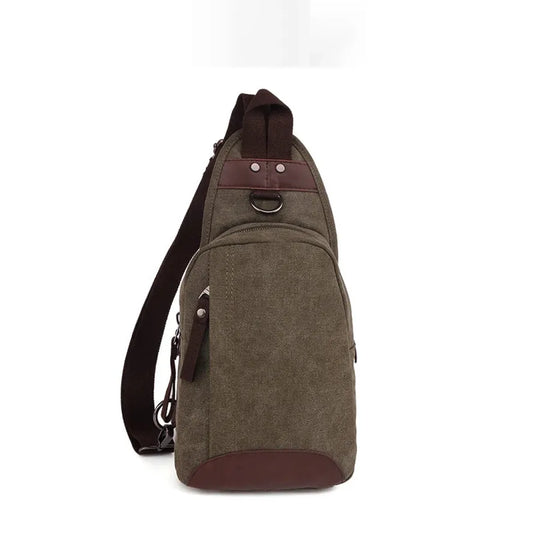 JMT-664394 Casual Canvas Men's Crossbody Chest Bag - Portable and Versatile