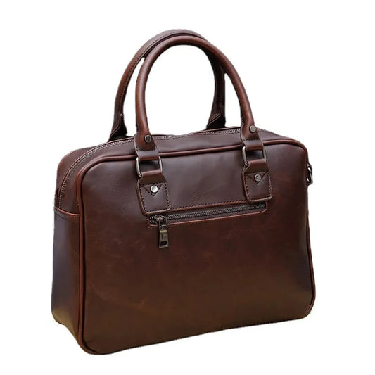 JMT-664906 Retro One Shoulder Messenger Bag - Heavy Duty Waxed Cotton Canvas with Leather Accents