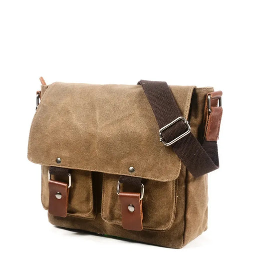 JMT-695498 Large Capacity Motorcycle Side Bag Thickened Canvas Luggage with Zipper Closure