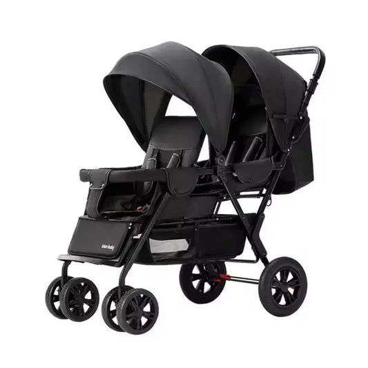 JMT-696266 Lightweight Folding Twin Baby Stroller with Adjustable Seating Options for Infants and Toddlers