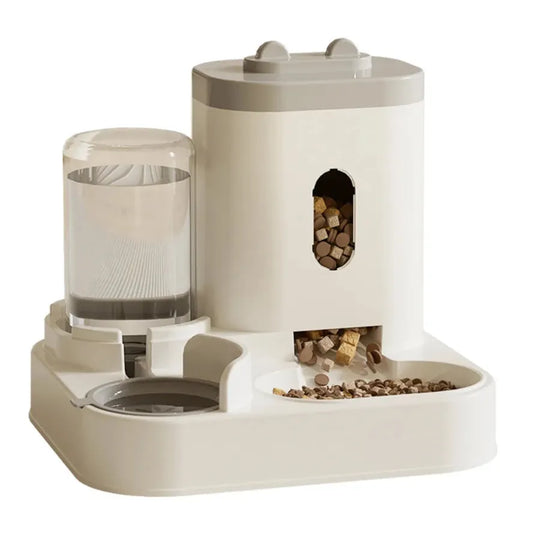 JMT-697802 Smart Automated Pet Feeder with Rounded Shape Food and Water Dispenser
