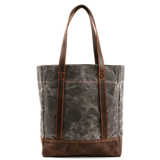 JMT-708170 Vintage Waxed Canvas Leather Shoulder Bag in Green, Grey, and Black - Eco-Friendly Daily Use Armpit Bag