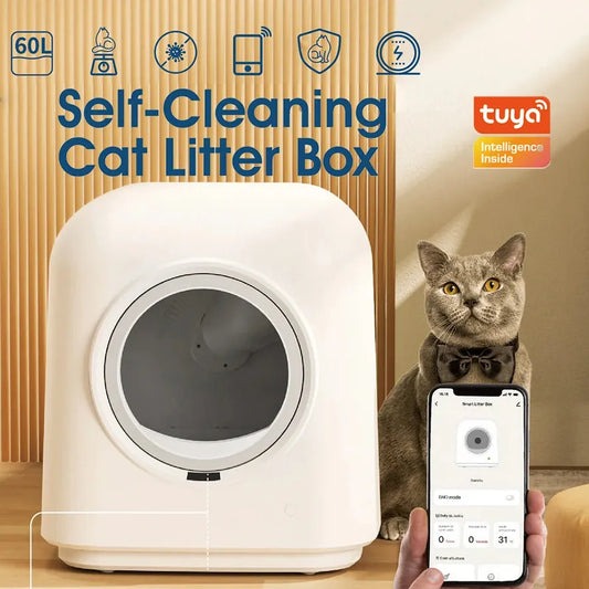 JMT-711306 Self-Cleaning Smart Cat Litter Box with App Control and Low Noise Motor