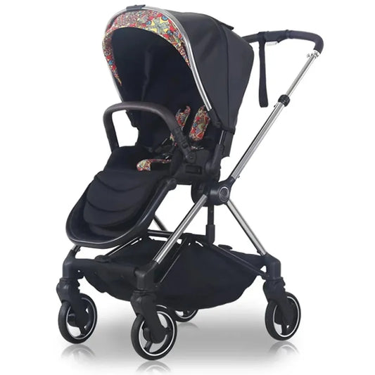 JMT-711946 Folding Baby Stroller with Aluminium Frame and 360-Degree Wheels for Newborns - Two-Way Carriage