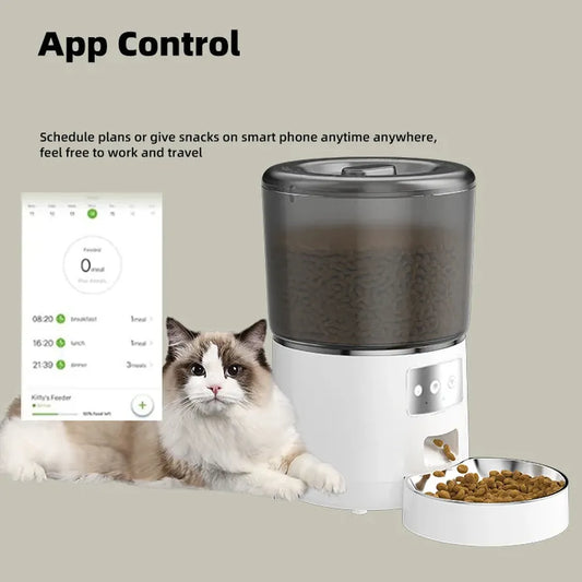 JMT-714762 Smart Automatic Pet Feeder with WiFi - 4L Capacity for Cats and Dogs
