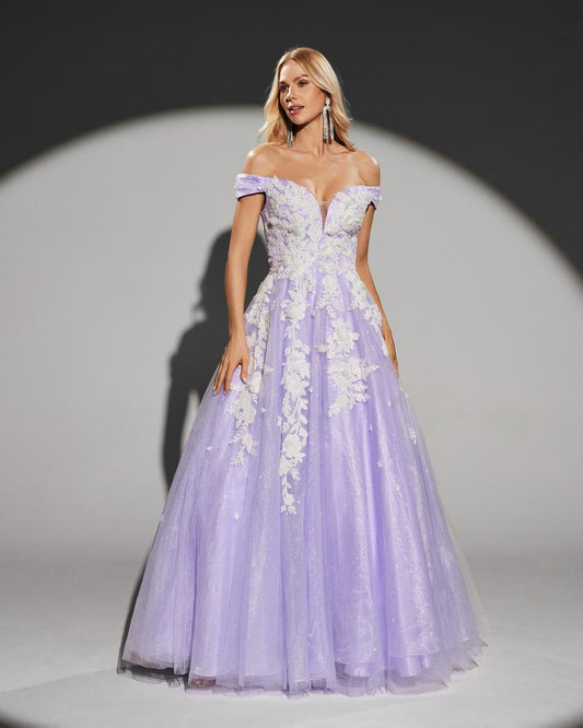 JMT-728970 Elegant Purple Evening Dress for Women - Model SH0203