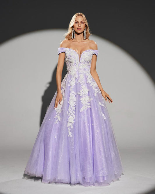 JMT-728970 Elegant Purple Evening Dress for Women - Model SH0203