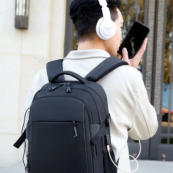 JMT-730058 Waterproof USB Laptop Backpack for Business Use - 16.5 Inch Office Computer Bag