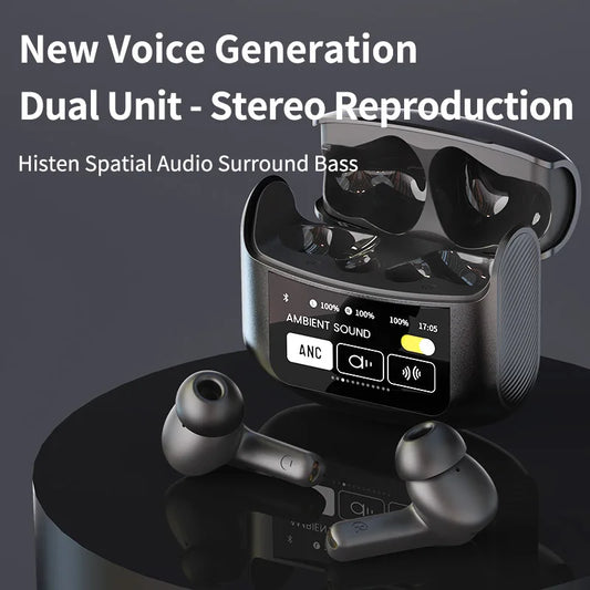 JMT-731530 Wireless Earbuds with ANC, LED Battery Indicator, Sports Microphone, Compatible with Mobile Devices, In-Ear Style