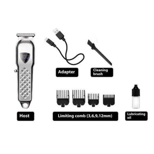 JMT-738186 Professional Gradient Hair Clipper with Stainless Steel Blades and Rechargeable Power Supply