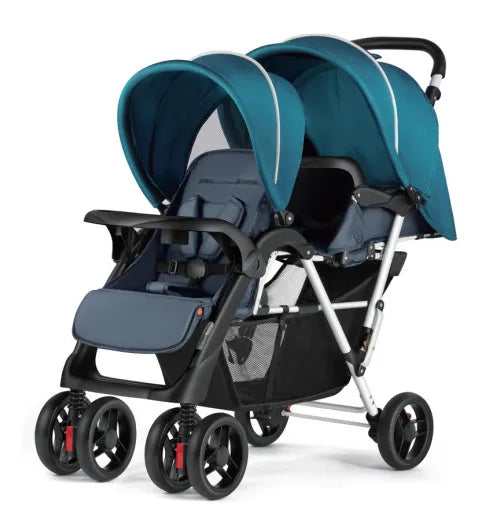 JMT-742730 Lightweight Tandem Pushchair for Twins - Double Stroller for Toddler and Baby