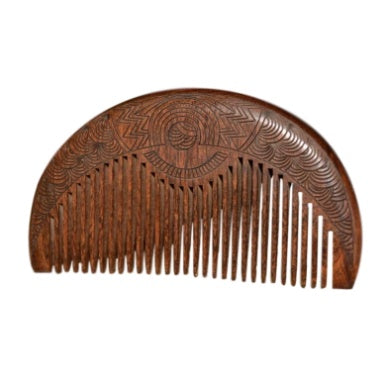 JMT-752586 Portable Gold Sandalwood Comb for Teeth Care - 10.5cm x 5.6cm x 1.3cm