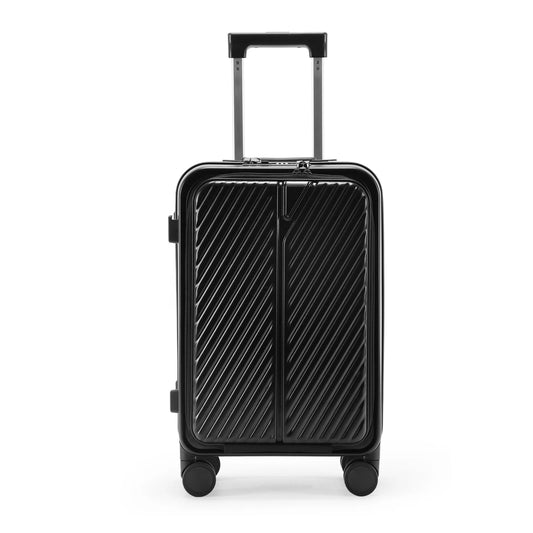 JMT-778506 Designer Aluminium Trolley Suitcase with Laptop Compartment and Cup Holder for Travel