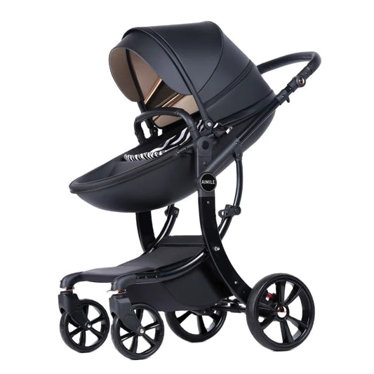 JMT-790154 Foldable Baby Stroller with Bassinet for Travel, Compact Design and Easy Transport