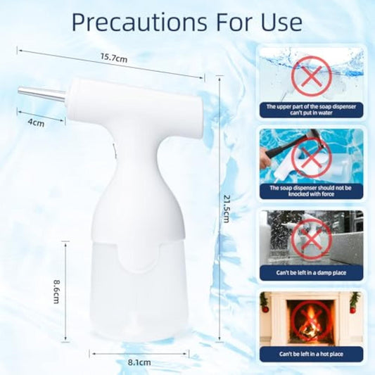 JMT-794506 Electric Foam Soap Dispenser for Pet Cleaning with Rechargeable Battery and Dual Nozzle System