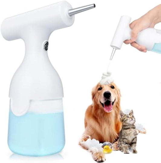 JMT-794506 Electric Foam Soap Dispenser for Pet Cleaning with Rechargeable Battery and Dual Nozzle System