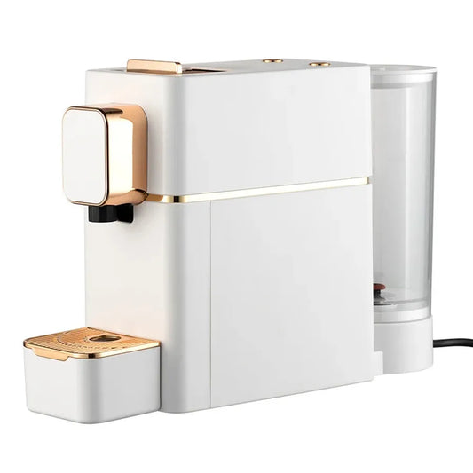 JMT-801610 Automatic 1400W Espresso Coffee Maker - Professional Capsule Machine in White for Home Use