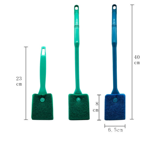 JMT-805962 Aquarium Long Handle Double-Sided Cleaning Brush for Optimal Tank Maintenance