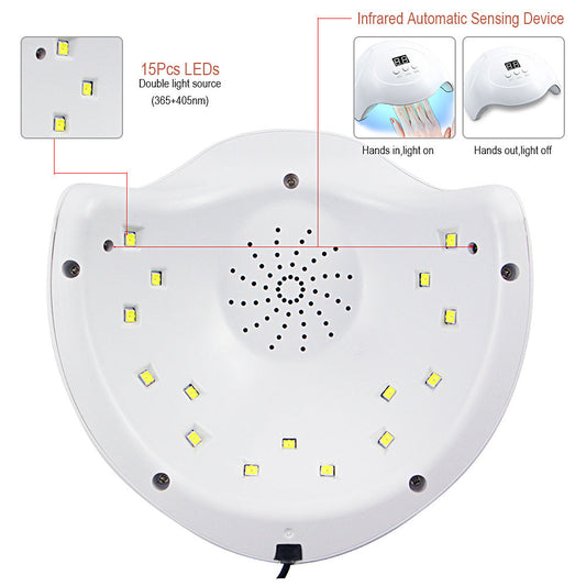 JMT-816138 LED Phototherapy Nail Lamp with On-Screen Sensor for UV/LED Gel Application