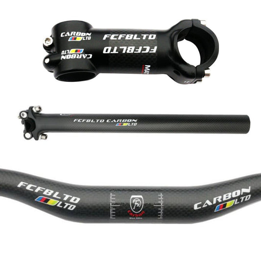 JMT-832330 Three-Piece Carbon Fiber Road Bike Handlebar Set for Optimal Performance