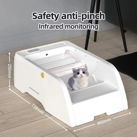 JMT-843530 Smart Self-Cleaning Cat Litter Box with APP Control and Included Poop Bags