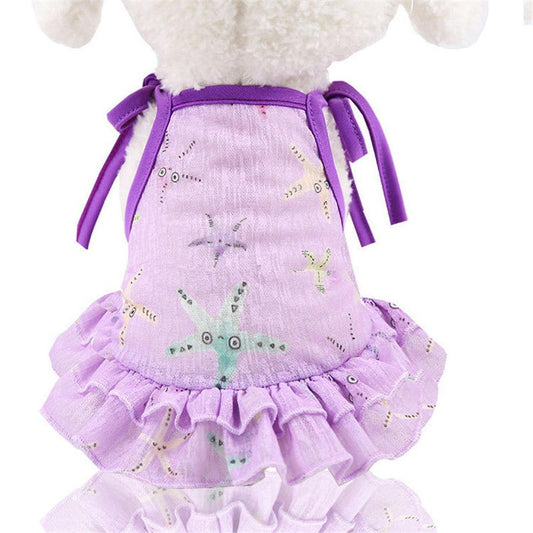 JMT-846218 Couple Mesh Pets Skirt T-shirt Vest Outfit for Dogs and Cats