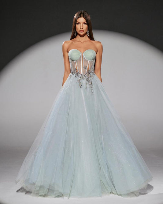 JMT-858890 Elegant Green Dress for Women - Model SH0219