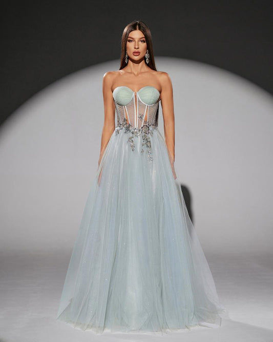 JMT-858890 Elegant Green Dress for Women - Model SH0219