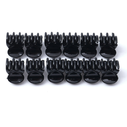 JMT-863946 Elegant Black Coffee Small Hairpins for Female Headdresses – 12 Pack