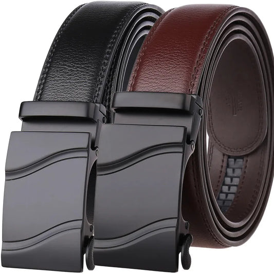 JMT-865162 Genuine Leather Automatic Men's Belt - Model LY36-21702-1
