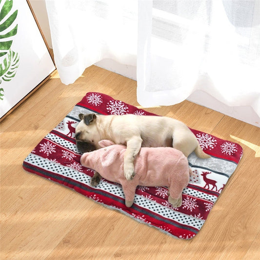 JMT-869322 Cozy Flannel and Cotton Dog Mat in Multiple Sizes