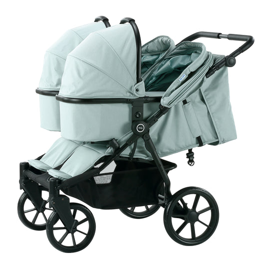 JMT-873482 Twin Baby Stroller with Large Basket for Infants and Toddlers
