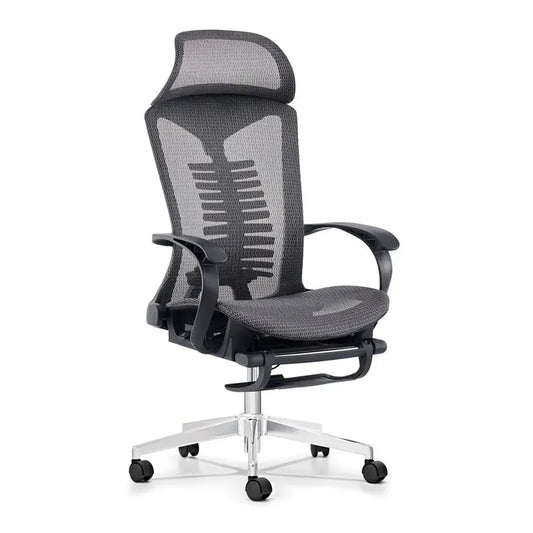 JMT-874058 Ergonomic Mesh Office Chair with Headrest and Footrest for Enhanced Comfort