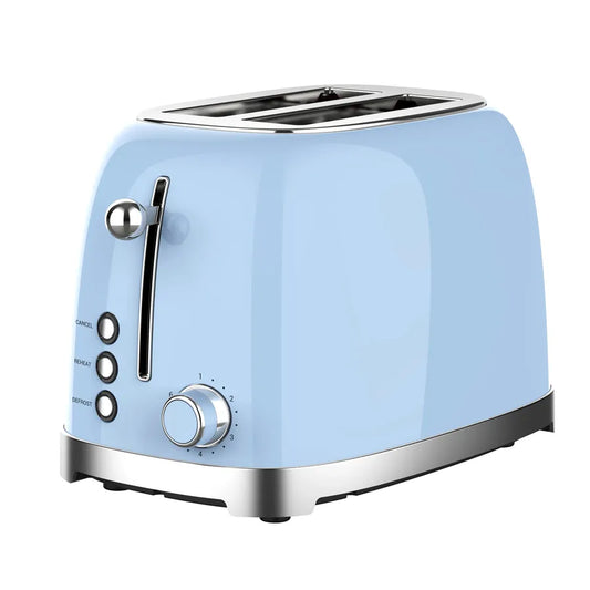 JMT-884490 Extra Wide Slot 2-Slice Toaster with Reheat, Defrost, and 6 Browning Levels in Retro Design