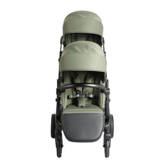 JMT-920906 Luxury 3-in-1 Twin Newborn Baby Stroller with One-Hand Adjustable Backrest and Double Seat Capability