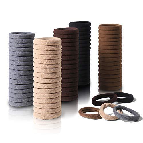 JMT-956490 Soft High Elastic Seamless Hair Rings - 100 Pack in Various Colors