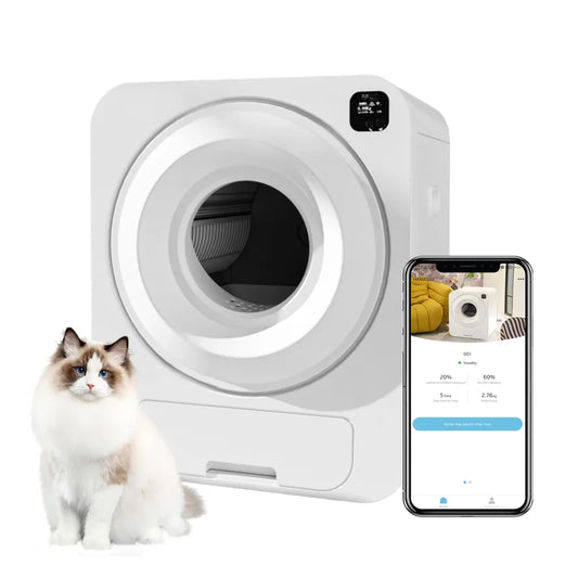 JMT-957642 Smart Automatic Cat Litter Box with WiFi App Control and Self-Cleaning Feature