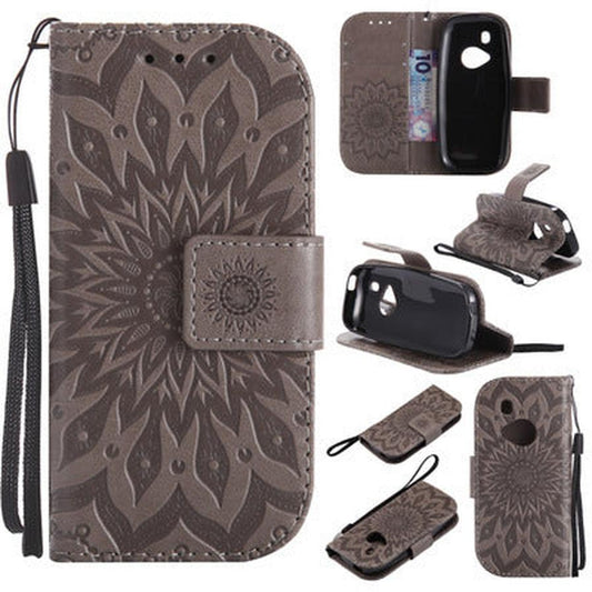 JMT-964554 Sun Embossed PU and TPU Leather Case for Complete Mobile Protection